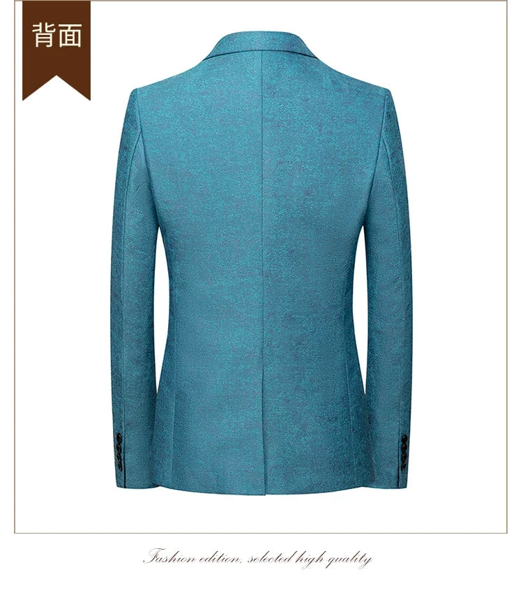 Men's business casual suit coat 2023 spring new Blazer wedding fashion host party party party social suit large suit M-6XL