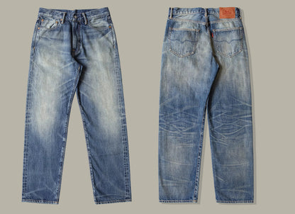 Good Quality  Washed Slim Fitting Denim Pants 100% Cotton Heavy Thick Jean 14oz