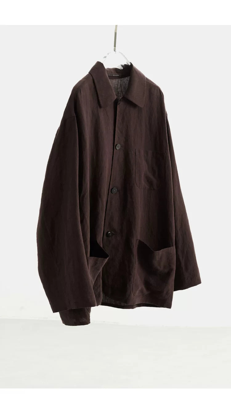 Women's Linen Shirt Jacket, Loose-Fitting Stylish Top, New Style for Spring/Summer 2026