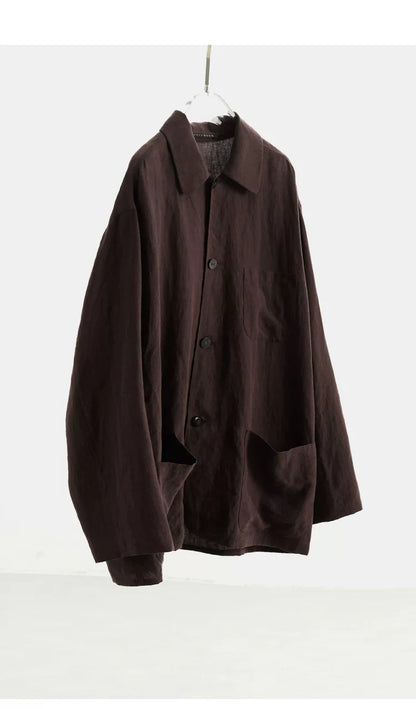 Women's Linen Shirt Jacket, Loose-Fitting Stylish Top, New Style for Spring/Summer 2026