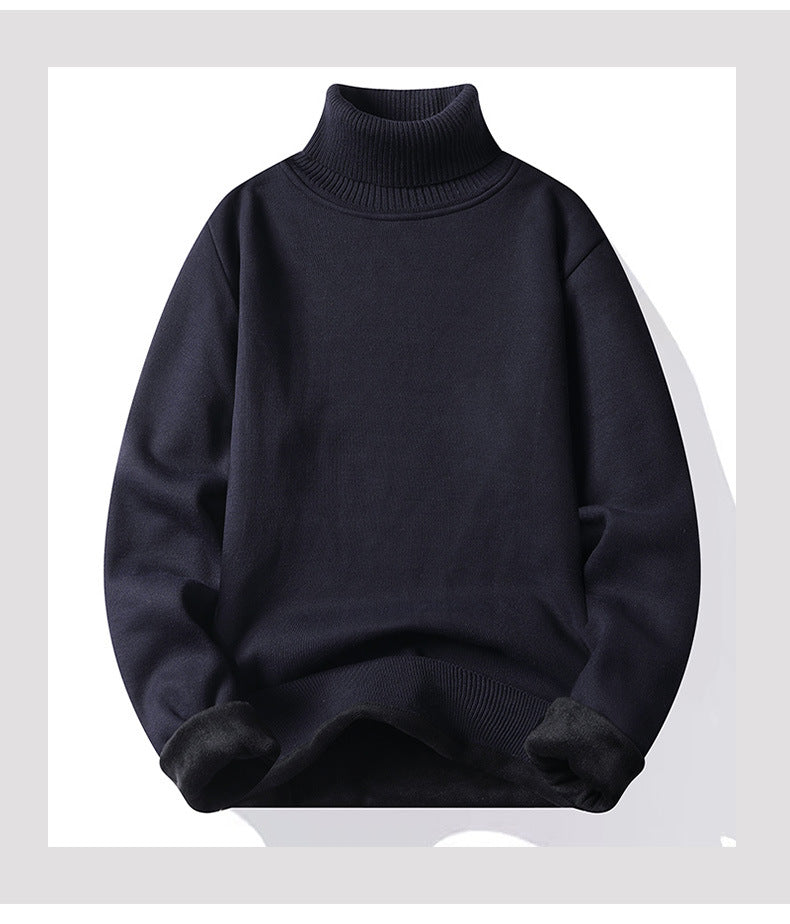 Autumn Winter Men's Turtleneck Sweater Men's Knitting Pullovers Rollneck Knitted Sweater Warm Men Jumper Slim Fit Casual Sweater
