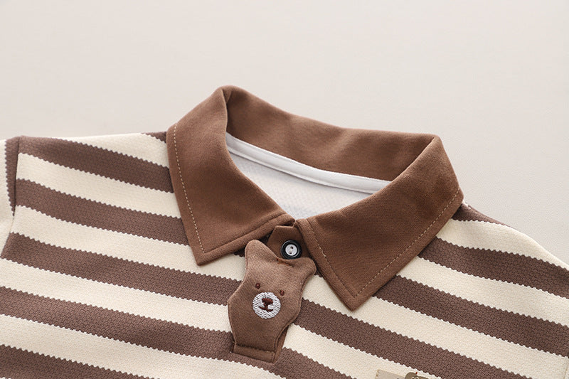 New Autumn Baby Clothes Set Children Boys Striped Long Sleeved T-Shirt Pants 2Pcs/Sets Infant Fashion Costume Kids Tracksuits