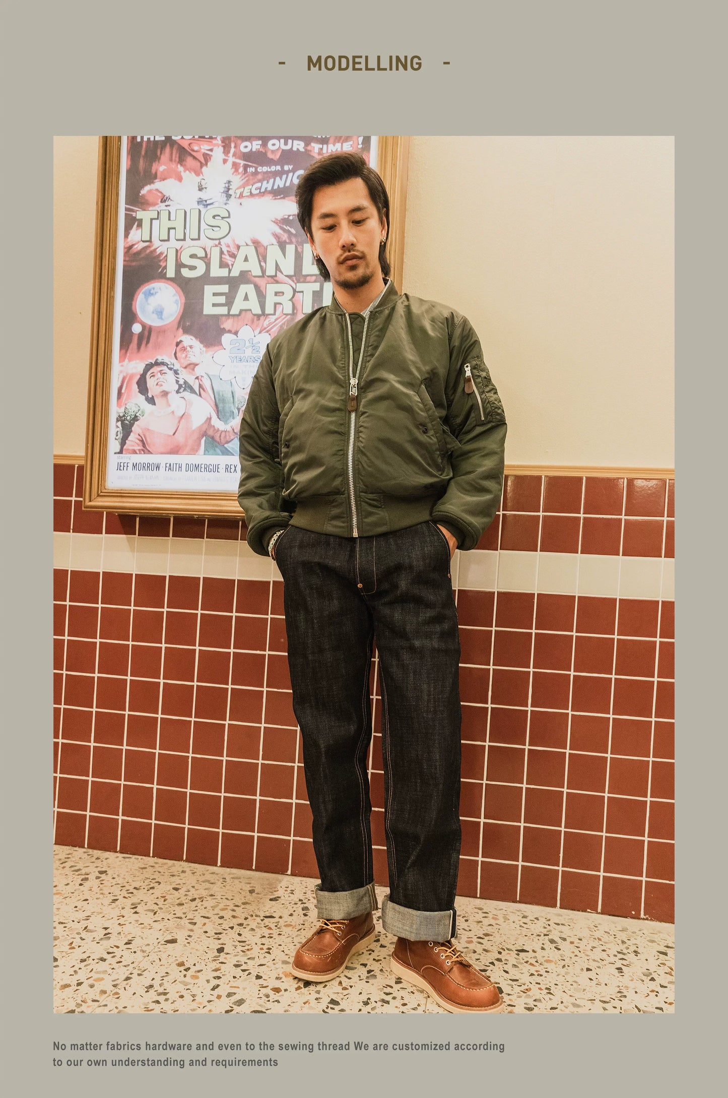 Heavy Weight 18oz Indigo Selvage Unwashed Pants Unsanforised Thick High Waist Raw Denim Jean