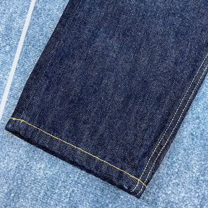 14oz Red Selvedge Denim Jeans for Men Heavyweight Raw Desilted Indigo Cotton Pants Youth Male Fashion Loose Straight Trousers