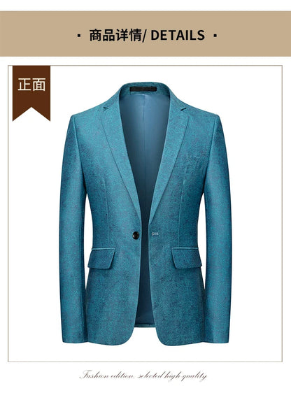 Men's business casual suit coat 2023 spring new Blazer wedding fashion host party party party social suit large suit M-6XL
