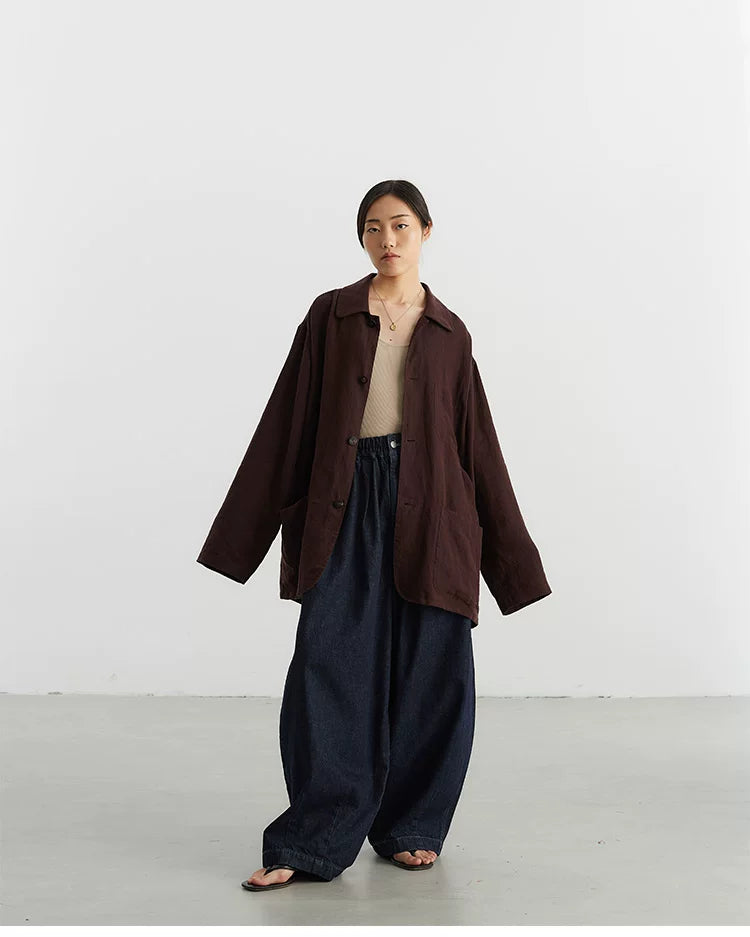 Women's Linen Shirt Jacket, Loose-Fitting Stylish Top, New Style for Spring/Summer 2026