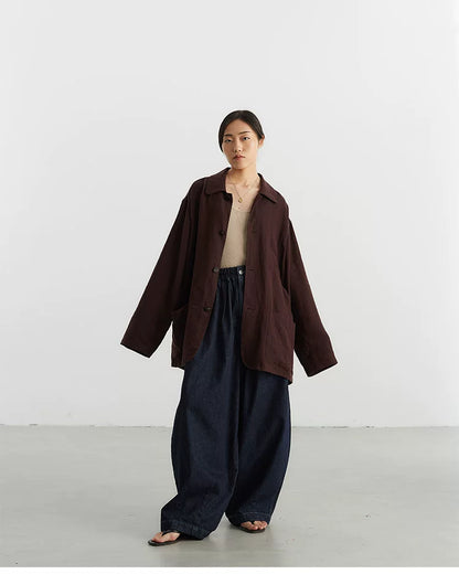Women's Linen Shirt Jacket, Loose-Fitting Stylish Top, New Style for Spring/Summer 2026