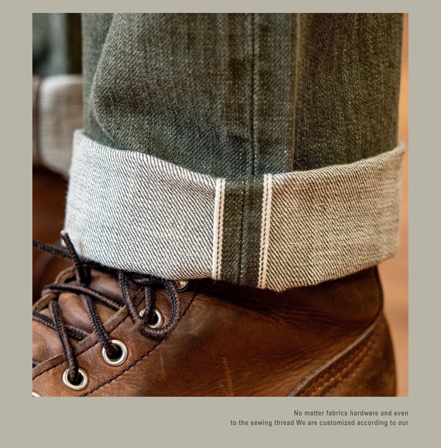 RT-511 Heavy Weight Indigo Selvage Washed 14oz Pants Sanforized Thick Raw Denim Jean Red Tornado