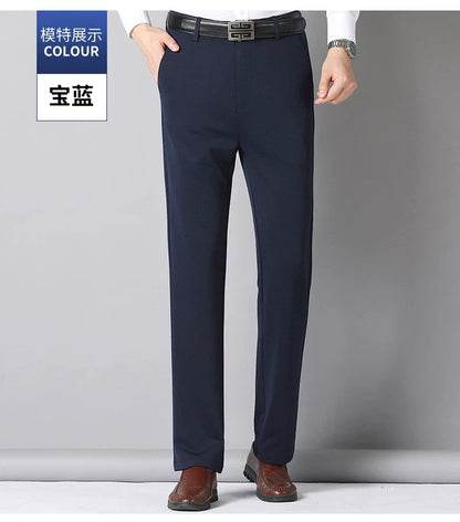 29-40 Summer Thin Casual Pants Business Men's Pants Middle-aged Dad Casual Pants Elastic Breathable Pants