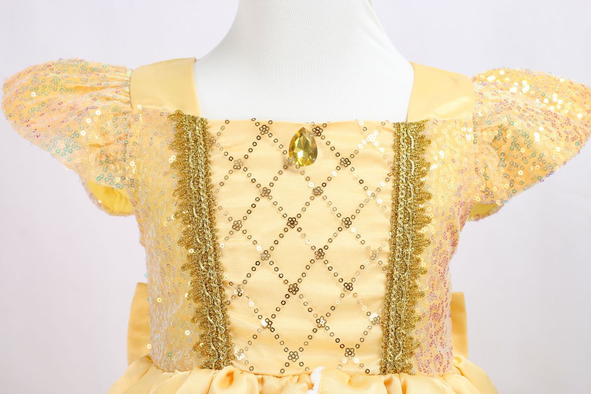 Belle Princess Dress Girls Cosplay Beauty and The Beast Cinderella Snow White Costumes Kids Halloween Carnival Clothes