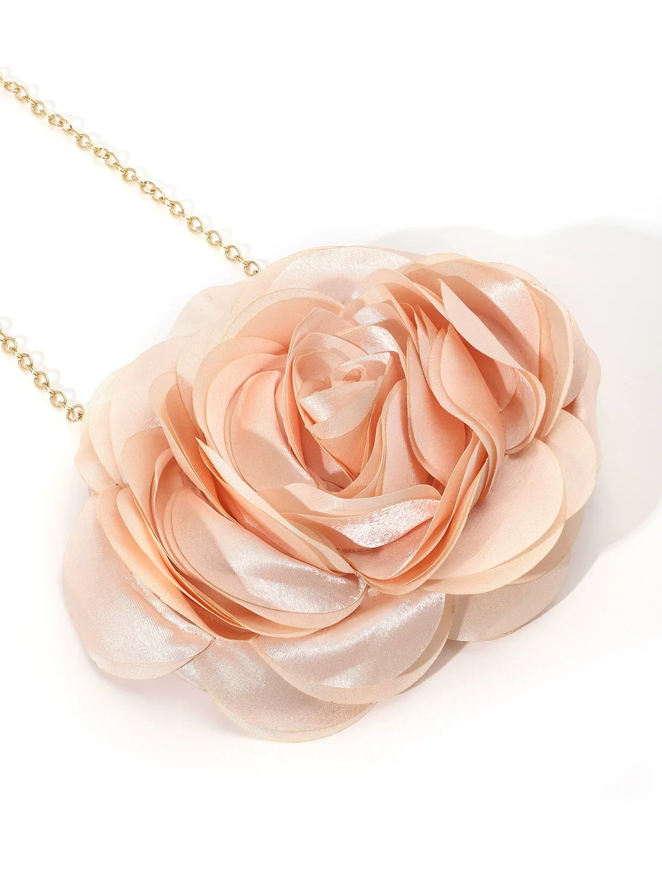 Fashion Pink Flower Petal Banquet Floral Dress Purse Evening Day Clutch Bag Women Luxury Prom Party Wedding Day Bag