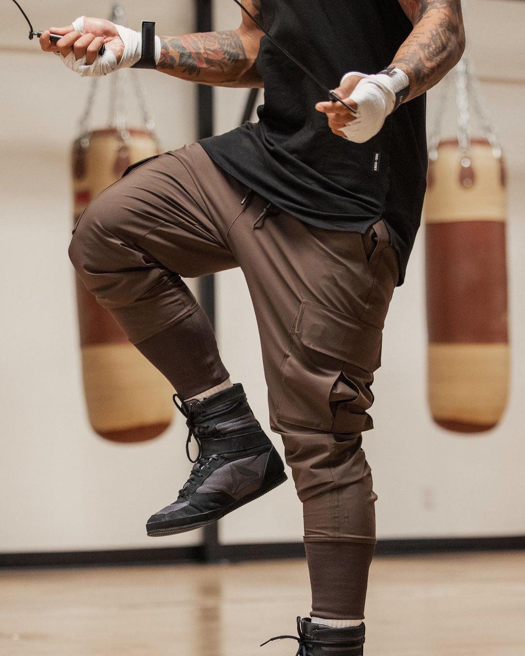 2024 New Men's Cargo Pants Summer Thin Loose Quick-Drying Elastic Leggings Running Training Sweatpants Casual Trend Trousers