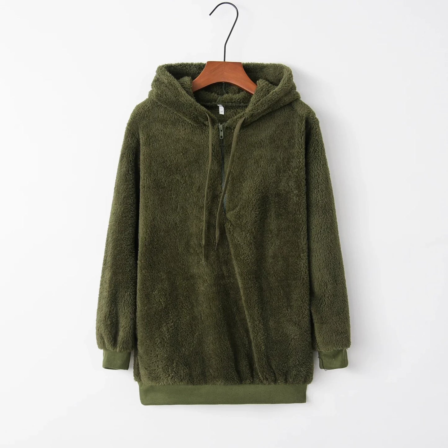 Fashion Trend Long-sleeved Hooded Solid Color, Women's Sweater Coat