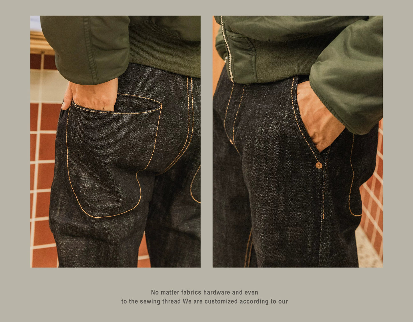 Heavy Weight 18oz Indigo Selvage Unwashed Pants Unsanforised Thick High Waist Raw Denim Jean