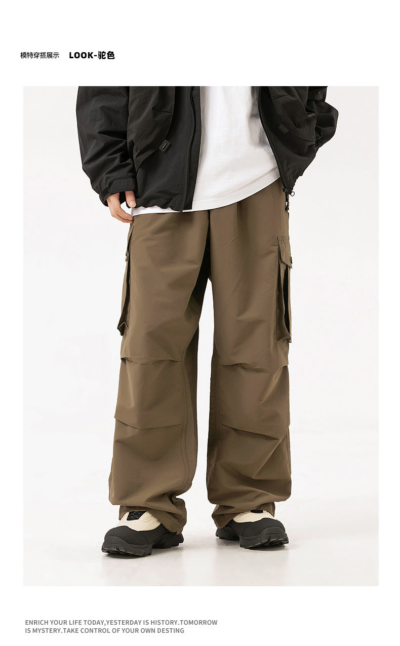 Ultra Loose Lightweight Outdoor Functional Pants Men Women Waterproof Quick Dry Techwear Wide Leg Cargo Pant Track Trouser
