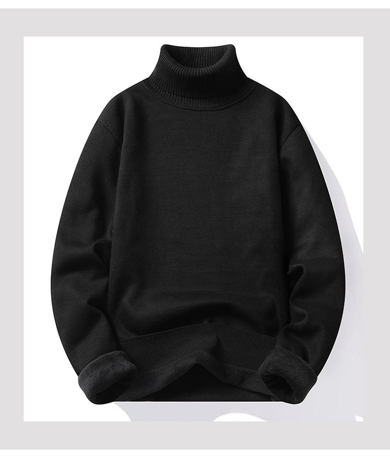 Autumn Winter Men's Turtleneck Sweater Men's Knitting Pullovers Rollneck Knitted Sweater Warm Men Jumper Slim Fit Casual Sweater