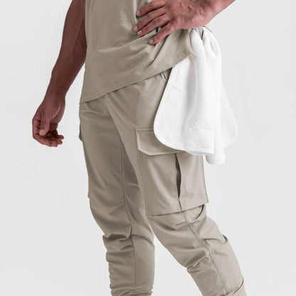 2024 New Men's Cargo Pants Summer Thin Loose Quick-Drying Elastic Leggings Running Training Sweatpants Casual Trend Trousers