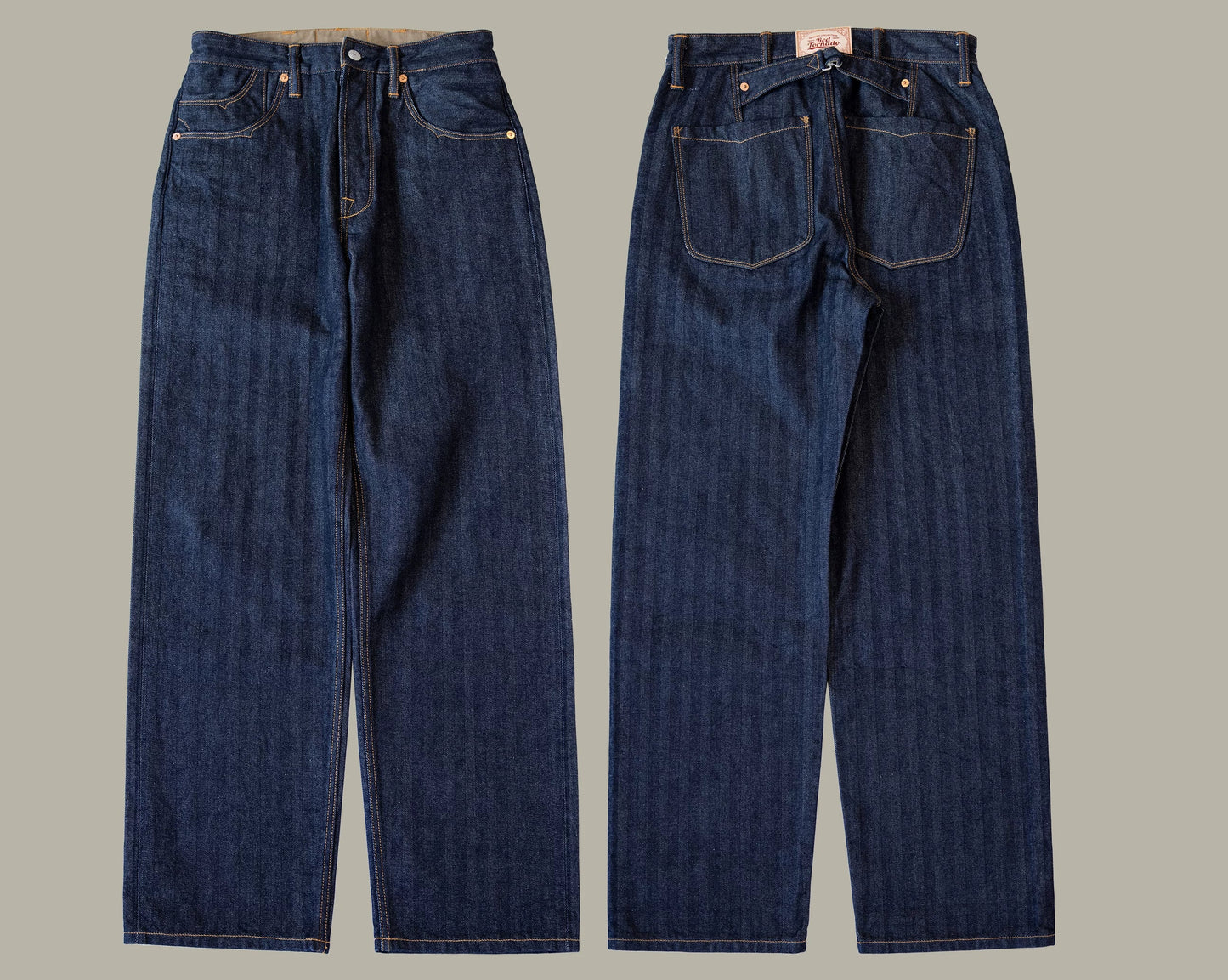 Vintage 15 Oz Indigo Selvage Stylish Trousers Mens Casual Raw Denim Jean Pants