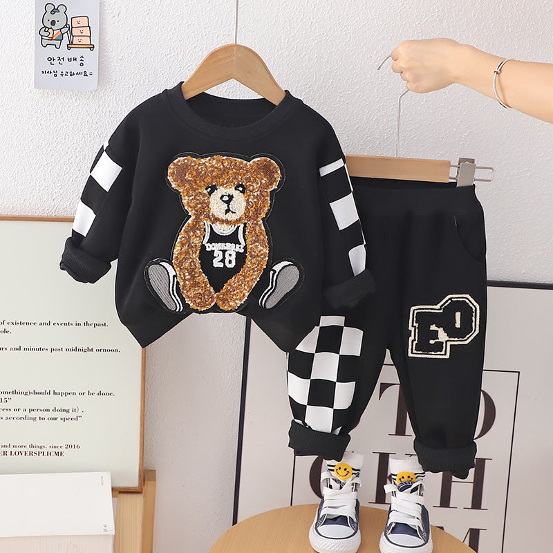 New Spring Autumn Baby Boys Clothes Suit Children Girls Cartoon T-Shirt Pants 2Pcs/Sets Toddler Casual Costume Kids Tracksuits