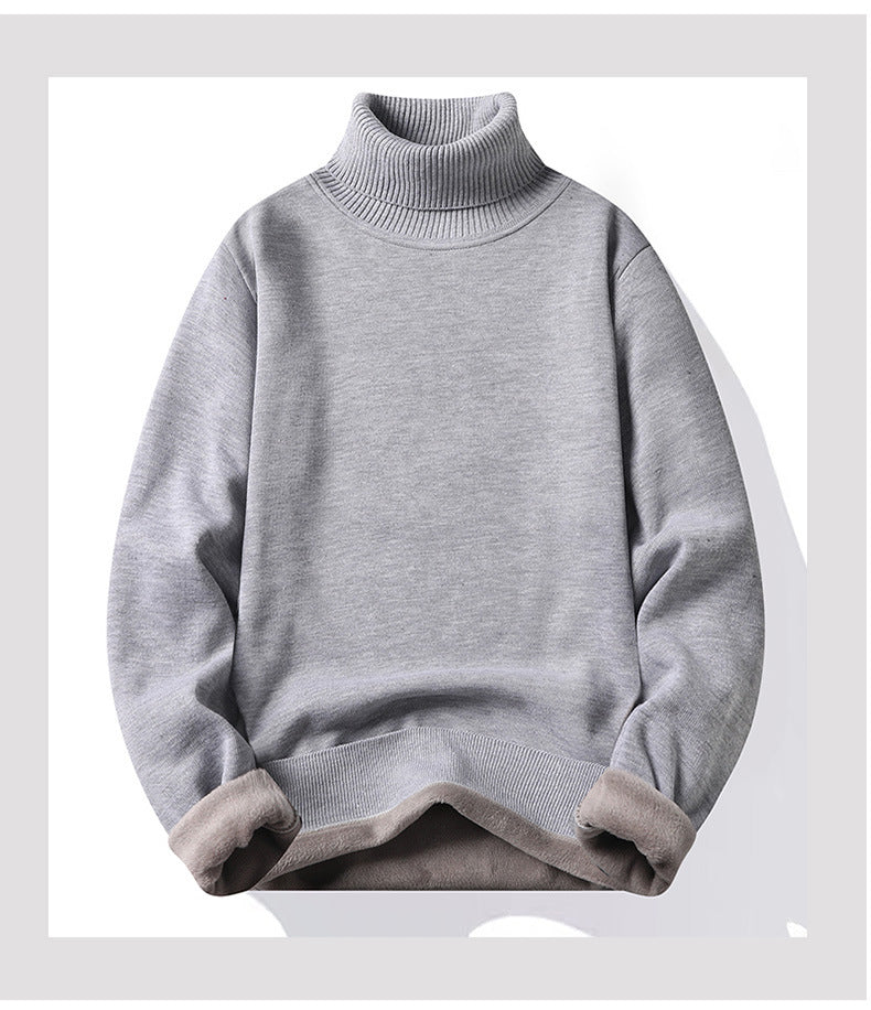Autumn Winter Men's Turtleneck Sweater Men's Knitting Pullovers Rollneck Knitted Sweater Warm Men Jumper Slim Fit Casual Sweater