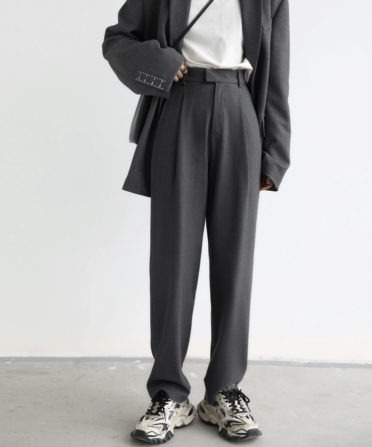 Simple Casual Women Twill Suit Pants Wide Leg Pants Straight Floor Pants Office Ladies Female Trousers