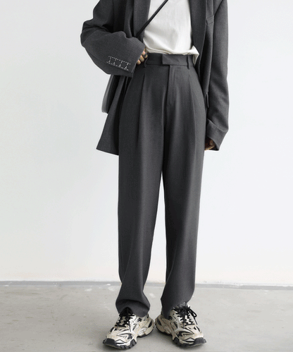 Simple Casual Women Twill Suit Pants Wide Leg Pants Straight Floor Pants Office Ladies Female Trousers