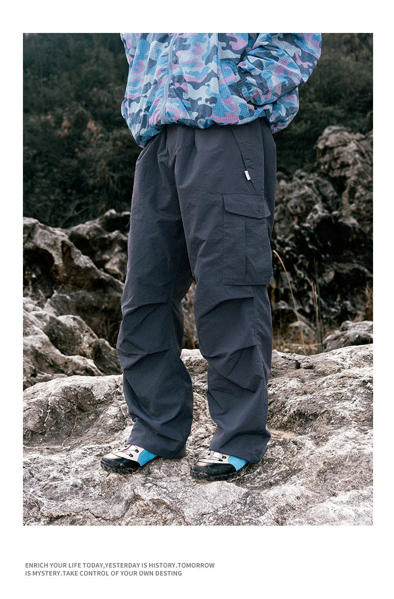 Ultra Loose Lightweight Outdoor Functional Pants Men Women Waterproof Quick Dry Techwear Wide Leg Cargo Pant Track Trouser