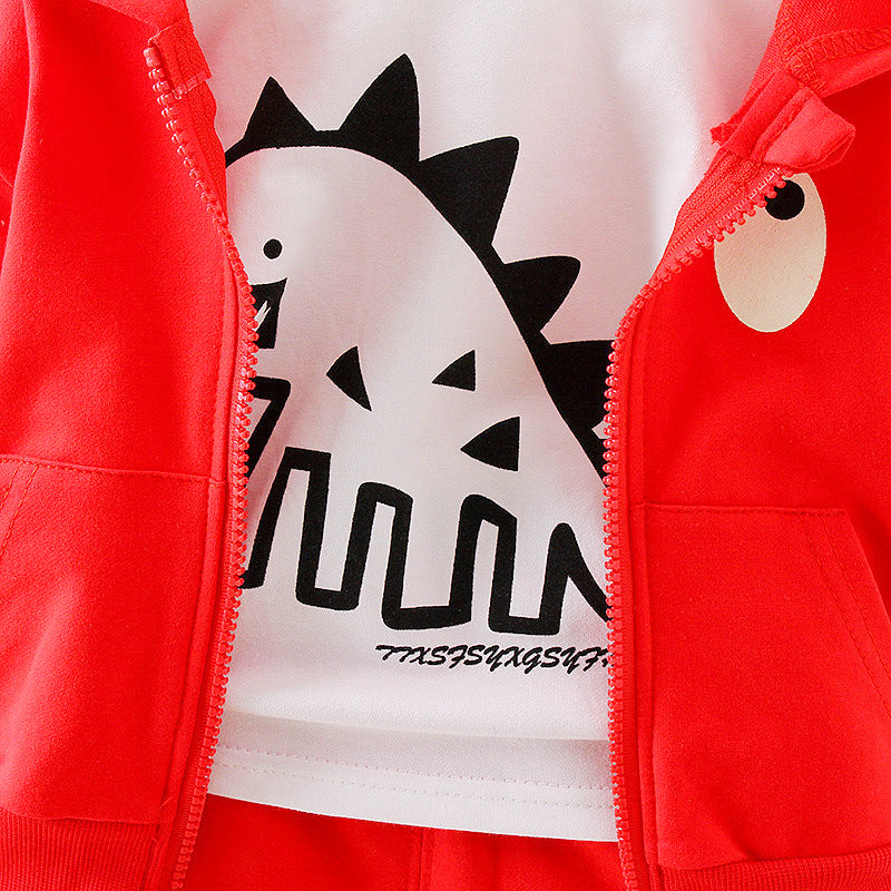 New Autumn Baby Clothes Children Boys Hooded Jacket T-Shirt Pants 3Pcs/Set Toddler Girls Clothing Infant Costume Kids Tracksuits