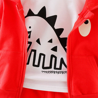 New Autumn Baby Clothes Children Boys Hooded Jacket T-Shirt Pants 3Pcs/Set Toddler Girls Clothing Infant Costume Kids Tracksuits