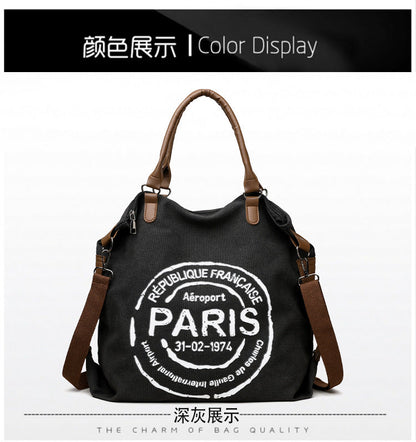Women's Handbag Women's Shoulder Bag Fashion Purse Vintage CANVAS Bag Large Capacity Handbag Inclined Shoulder Bag Mom's Bag
