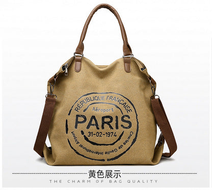 Women's Handbag Women's Shoulder Bag Fashion Purse Vintage CANVAS Bag Large Capacity Handbag Inclined Shoulder Bag Mom's Bag