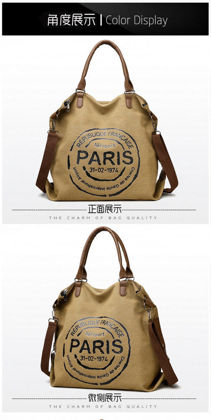 Women's Handbag Women's Shoulder Bag Fashion Purse Vintage CANVAS Bag Large Capacity Handbag Inclined Shoulder Bag Mom's Bag
