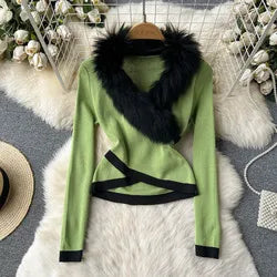 Retro Floral Chiffon Dr Women's Waist Cinched Bubble Sve Me Skirt Tea Break Gentle Soft Sle Korean High Waist A-Lin...