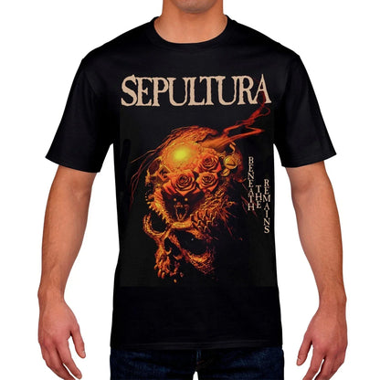 Sepultura T-Shirt Beneath The Remains 1989 Thrash Death Metal Groove Metal Summer Cotton Men's Women Top Tee Streetwear Casual