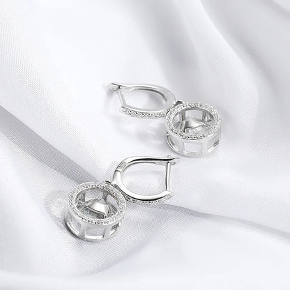 White Gold Plated 0.5/1CT Moissanite Drop Earring for Women Sparkling Beating Heart Earring S925 Sterling Silver Jewelry