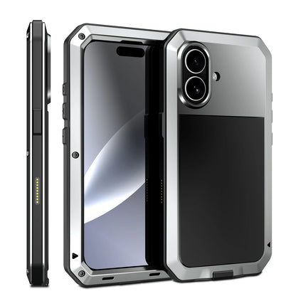 جراب حماية متين من الألومنيوم والمعدن لهواتف iPhone 17 16 15 14 13 Mini 12 Pro 11 XS Max XR 16e مقاوم للصدمات