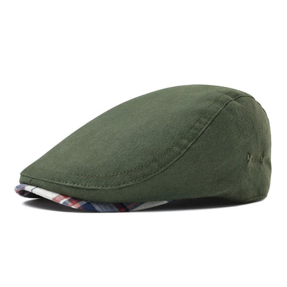 Men's 100% Linen Flat Ivy Gatsby Newsboy Hat Summer Driving Scally Cap Thin Outdoor Casual