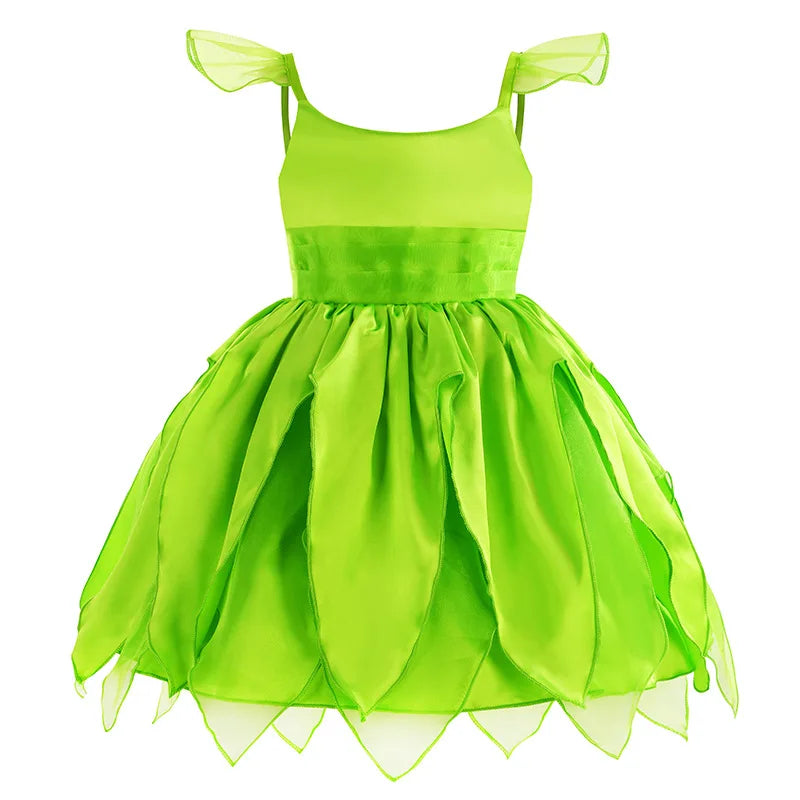 Muababy Princess Dress for Girls Aurora Belle Elsa Jasmine Cosplay Costume Party Halloween Carnival Outfit Kids 2-8Y Vestido