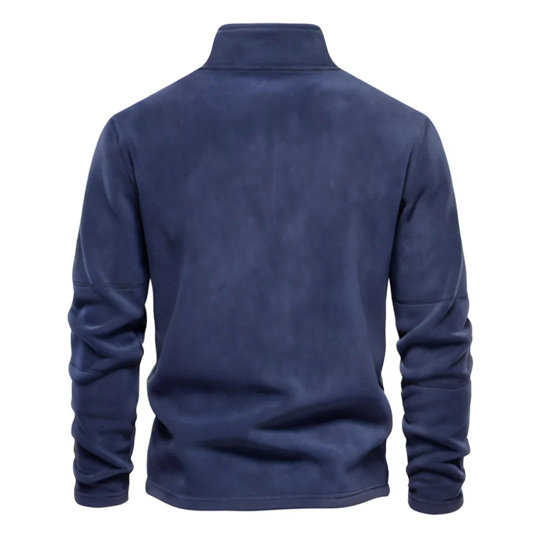 Brand Quality Thicken Warm Fleece Jacket for Men Zipper Neck Pullover Men's Sweatshirt Soft Shell Mens Jacket