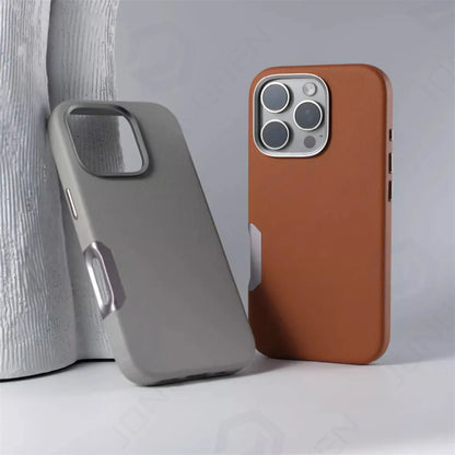 For Magsafe Leather High Quality Alloy Camera Button Magnetic Case For iPhone 16 Pro Max 16pro Wireless Charge Shockproof Cover
