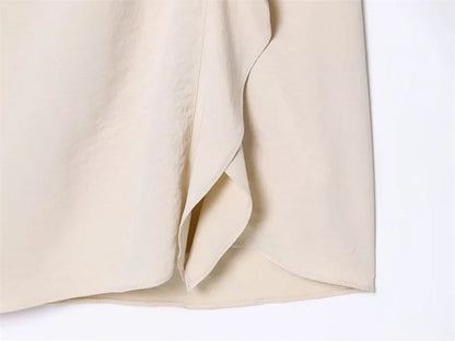 Women's Dress New Pleated Slit Midi Dress Spring Sexy Elegant Women's Long Dress