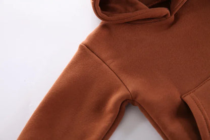 New Autumn Winter Fashion Baby Girls Clothes Children Boys Thicken Hoodies Pants 2Pcs/Set Toddler Sports Costume Kids Tracksuits