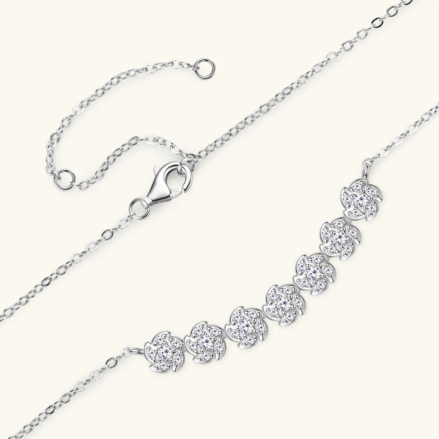 Diamond Necklaces for Women, Dainty 14k Gold/925 Sterling Silver Choker Necklace Gold Plated Jewelry Trendy Gift