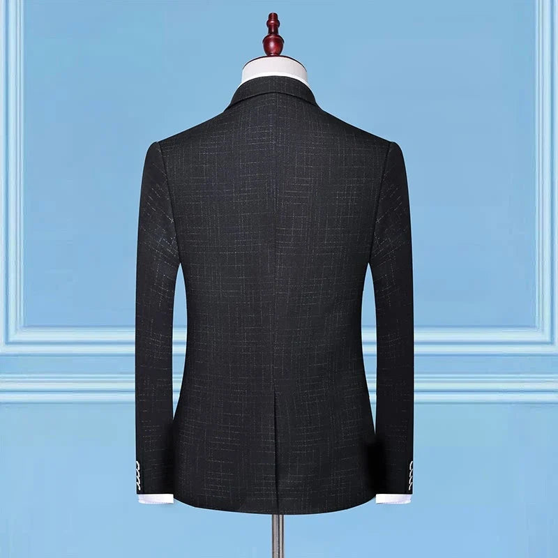 Mens Fashion Wedding Smart Casual 3 Piece Suit British Style High Quality Jacket Vest Trousers European American Banquet Look