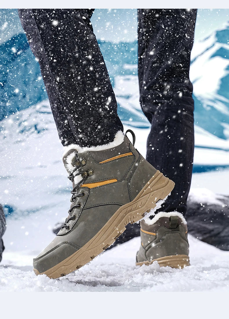 snow boots men winter boots keep warm plush boots hiking boots men casual shoes men mountain snow boots