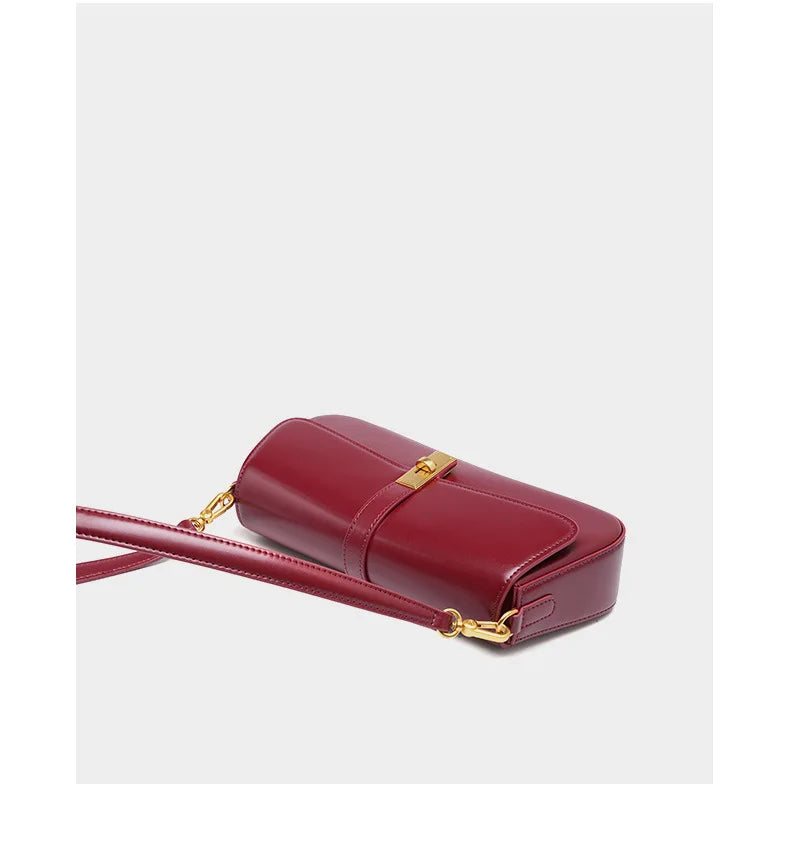 underarm cowhide Genuine leather handbags women vintage shoulder bag female crossbody bags luxury high quality 2025
