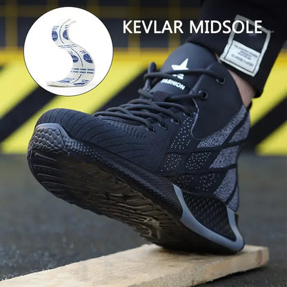 Anti-Smash Anti-Puncture Safety Shoes Men For Work Sneakers Women Men Steel Toe Work Shoes Security Protective Shoes Lightweight