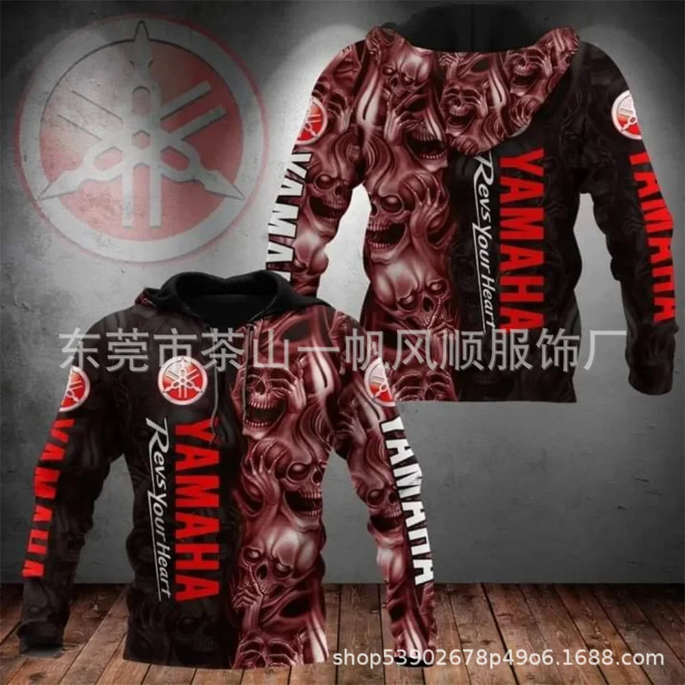2025 Yamaha Fashion Casual Zipper Hoodie Top 3D Printed Hot Selling Men's and Women's Spring and Autumn Hoodies