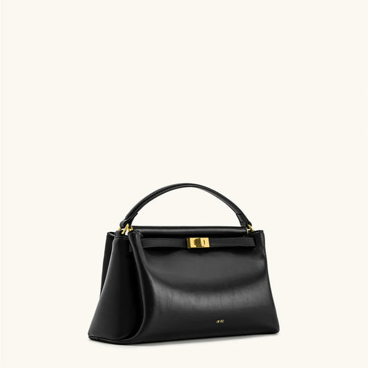 Carmen Lock Handbag 2026 New Women's Crossbody Small Square Purse Vegan Leather Top Handle Shoulder Bag for Daily Commute