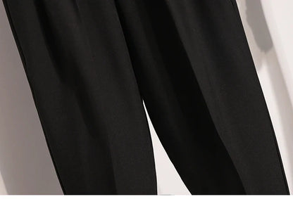 Plus Size Pants Woman 2026 Spring Autumn New Arrival High Waist Suit Pants High Quality Korean Style Straight Trousers